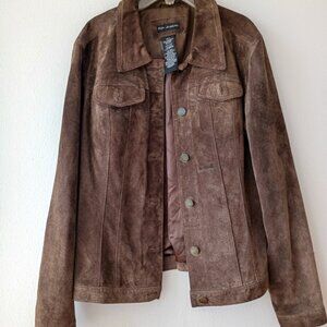 FOR JOSEPH Men’s Brown Suede Jacket Size M | Classic Button Front